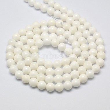 Natural Giant Clam Shell Round Bead Strands(X-GSHE-J002-AA-10mm)-2