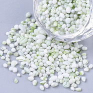 Baking Paint Glass Seed Beads, For Nail Art Decoration Accessories, No Hole/Undrilled, Chip, Lime Green, 1~6x1~3x1~3mm, about 450g/bag(SEED-S016-02A-01)