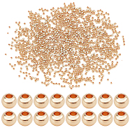 Elite 1500Pcs Brass Solid Beads, Long-Lasting Plated, Rondelle, Golden, 3x2.5mm, Hole: 1.3mm(KK-PH0005-90B)