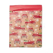 Kraft Paper & Plastic Bubble Envelope Bags, Self-adhesive Bag, Christmas Theme, Rectangle, Car Pattern, 27.5x21x0.35cm(CARB-D013-02A-04)
