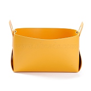 PU Leather Storage Box, Cuboid, Orange, 23x14.7x16.3cm(AJEW-K031-01A-02)