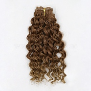 High Temperature Fiber Long Instant Noodle Curly Hairstyle Doll Wig Hair, for DIY Girl BJD Makings Accessories, Camel, 7.87~9.84 inch(20~25cm)(DOLL-PW0001-024-06)