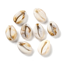 Ocean Theme Opaque Acrylic Pendants, Cowrie Shell Shape, Tan, 17x11.5x6mm, Hole: 2mm, about 1086pc/500g(OACR-U004-09B)