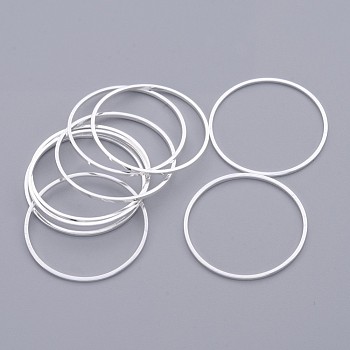 Brass Linking Rings, Ring, Lead Free & Nickel Free & Cadmium Free, Silver, 25x1mm