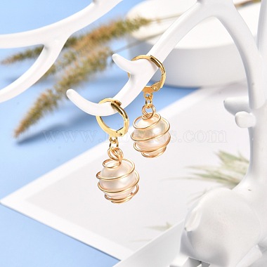 Natural Freshwater Pearl Leverback Earrings for Women(EJEW-JE04620)-2