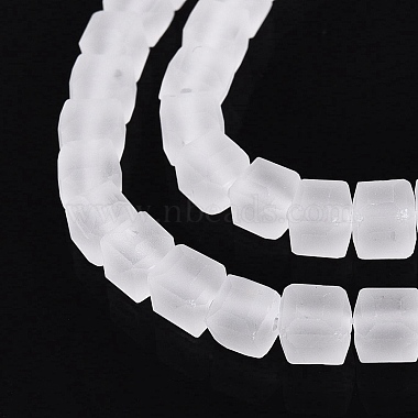 brins de perles de verre d&eacute;poli transparent(GLAA-N072-01A-A01)-3