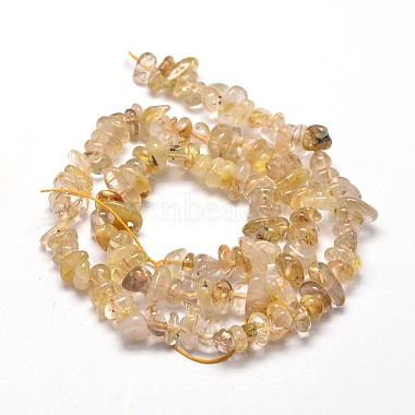 Naturelles Rutile pépites de quartz brins de perles(G-E271-90)-2