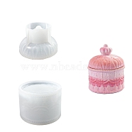 DIY Candle Silicone Molds, for Candle Making, Column, White, 9.5x6.2cm, Inner Diameter: 7.6cm(AJEW-M227-02B)