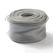 Organza Ribbon, Wired Sheer Chiffon Ribbon, for Package Wrapping, Hair Bow Clips Accessories Making, Light Grey, 2-1/8 inch(55mm), about 37.18~38.28 yards(34~35m)/bag(ORIB-B001-08)