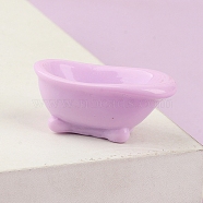 Miniature Resin Bathtub, for Dollhouse Bathroom Decoration, Lilac, 40x15x25mm(PW-WG6FA0E-06)