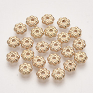 CCB Plastic Spacer Beads, for Jewelry Making Supplies, Flower, Golden, 6.5x3mm, Hole: 1.6mm, about 294pcs/20g(X-CCB-T009-05G)