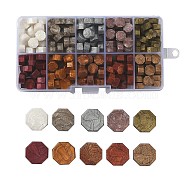 Sealing Wax Particles, for Retro Seal Stamp, Octagon, Mixed Color, 9mm, 10 colors, 25pcs/color, 250pcs/box(DIY-X0099-07C)