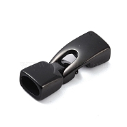 316 Stainless Steel Snap Lock Clasps, Black, 35x13x9mm, Hole: 10x6mm(STAS-K282-05EB)