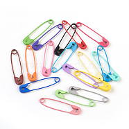 Iron Safety Pins, Mixed Color, 30x7x2mm, Pin: 0.7mm(IFIN-F149-E)