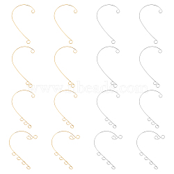 48Pcs 8 Style 316 Stainless Steel Ear Cuff Findings, Climber Wrap Around Non Piercing Earring Findings with Loops, Golden & Stainless Steel Color, 55~59x36~46x0.5mm, Hole: 4mm, 6Pcs/style(STAS-UN0038-18)