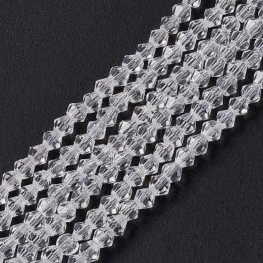 3mm Clear Bicone Glass Beads