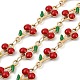 Ion Plating(IP) 304 Stainless Steel Enamel Cherry Link Chains(CHS-Z003-01G-02)-1