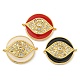 Rack Plating Brass Micro Pave Clear Cubic Zirconia Eye Connector Charms(KK-Z063-20G)-2