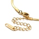 Ion Plating(IP) 304 Stainless Steel Herringbone Chain Bracelet for Men Women(BJEW-E058-01A-G)-3