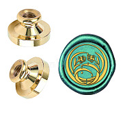 Wax Seal Brass Stamp Head, for Wax Seal Stamp, Flower Pattern, 25x14.5mm(AJEW-WH0209-355)