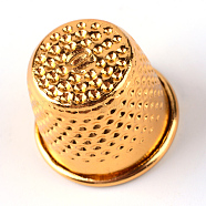 Aluminum Finger Thimbles Metal Shield Sewing Grip Protector, Golden, 15x19mm(FIND-R032-06G)