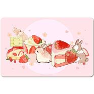 PVC Plastic Waterproof Card Stickers, Self-adhesion Card Skin for Bank Card Decor, Rectangle, Rabbit, 186.3x137.3mm(DIY-WH0432-114)