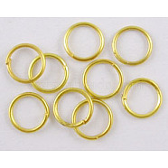 Iron Jump Rings, Open Jump Rings, Cadmium Free & Nickel Free & Lead Free, Golden, 5x1mm, 18 Gauge, Inner Diameter: 3mm, about 12000pcs/1000g(IFIN-R233-1.0x5-NR)