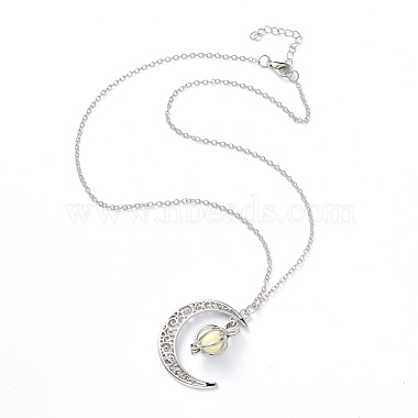 Ожерелья с подвесками из светящегося сплава(NJEW-F284-05B)-3