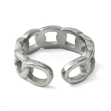 Non-Tarnish 304 Stainless Steel Open Cuff Ring(RJEW-L110-001P)-3