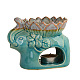 Elehphant with Lotus Porcelain Incense Holders Candle Holder(ELEP-PW0001-71E)-1