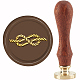 Brass Wax Seal Stamp with Handle(AJEW-WH0184-1007)-1
