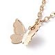 Brass Butterfly Charm Anklets(X-AJEW-AN00281-01)-2