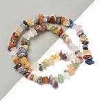 Natural Mixed Stone Chip Beads Strands, Chakra Gems Beads, 7x4x2mm, Hole: 0.6mm, 16.14''(41cm)(G-T149-02)