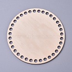 Cedar Wooden Basket Bottoms, for DIY Knitting Crochet Bag Bottom Shaper, Flat Round, BurlyWood, 150x3.5mm, Hole: 8.5mm(WOOD-WH0098-56)