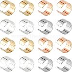 80Pcs 4 Colors 304 Stainless Steel Ear Cuff Findings, with Hole, Mixed Color, 10x9x6mm, Hole: 0.9mm, 20pcs/color(STAS-UN0023-17)