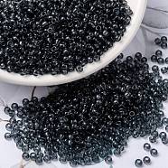 MIYUKI Round Rocailles Beads, Japanese Seed Beads, 8/0, (RR152) Transparent Gray, 3mm, Hole: 1mm, about 422~455pcs/10g(X-SEED-G008-RR0152)