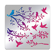 Stainless Steel Cutting Dies Stencils, for DIY Scrapbooking/Photo Album, Decorative Embossing DIY Paper Card, Matte Stainless Steel Color, Bird Pattern, 156x156mm(DIY-WH0279-135)