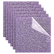 Transparent Acrylic Sheets, with Glitter Powder, Square, Medium Purple, 150x150x2.8~3mm(DIY-WH0449-80B)