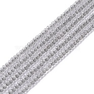 Transparent Glass Beads Strands, Faceted, Round, Dark Gray, 2mm, Hole: 0.6mm, about 182~201pcs/strand, 14.57~15.24 inch((37~38.7cm)(GLAA-C019-01A-28)