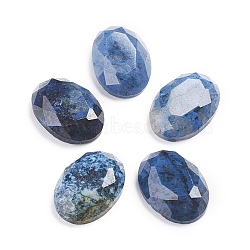 Natural Sodalite Cabochons, Oval, Faceted, 14~14.5x10x4.5mm(G-L514-029F)