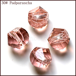 K9 Glass, Imitation Austrian Crystal Beads, Grade AAA, Faceted, Polygon, Light Salmon, 10mm, Hole: 0.9~1mm(SWAR-F085-10mm-30)