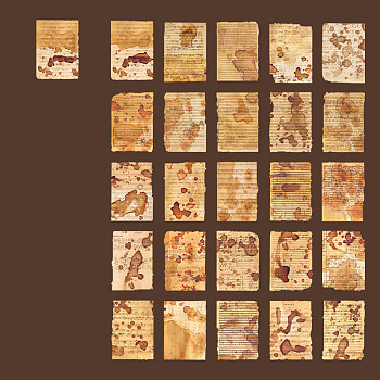 50Pcs 25 Patterns Vintage Letters Scrapbook Paper, for DIY Album Scrapbook, Background Paper, Diary Decoration, Rectangle, Goldenrod, 140x100mm, 2pcs/style