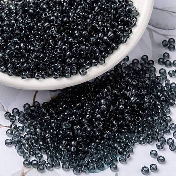 MIYUKI Round Rocailles Beads, Japanese Seed Beads, 8/0, (RR152) Transparent Gray, 3mm, Hole: 1mm, about 422~455pcs/10g