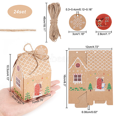 nbeads thème de Noël cadeau bonbons boîtes en papier(CON-NB0001-92)-6