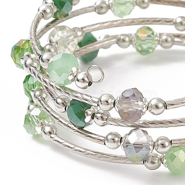 perles de verre cinq boucles wrap bracelets(BJEW-JB09056-03)-5