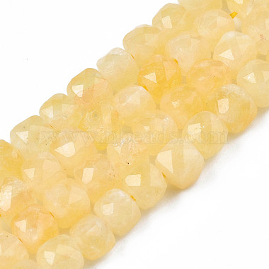 Light Goldenrod Yellow Cube Other Quartz Beads