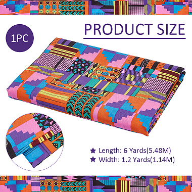 Plain Geometric Printed Polyester Fabric(DIY-WH0430-584A)-2