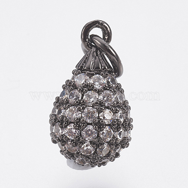 Brass Micro Pave Cubic Zirconia Charms(ZIRC-F083-023-RS)-2