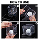 Square Transparent Acrylic Golf Ball Display Case(AJEW-WH0323-05B)-3