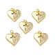 Brass Micro Pave Cubic Zirconia Pendants(KK-E068-VB170)-2